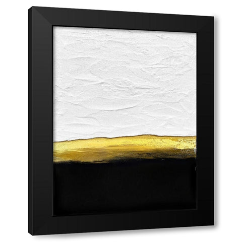 Black and White Golden Night Black Modern Wood Framed Art Print by Storms, Alyson
