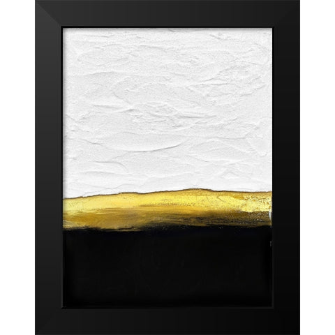 Black and White Golden Night Black Modern Wood Framed Art Print by Storms, Alyson