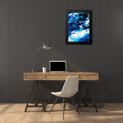 Bright Splash 1 Black Modern Wood Framed Art Print by Storms, Alyson