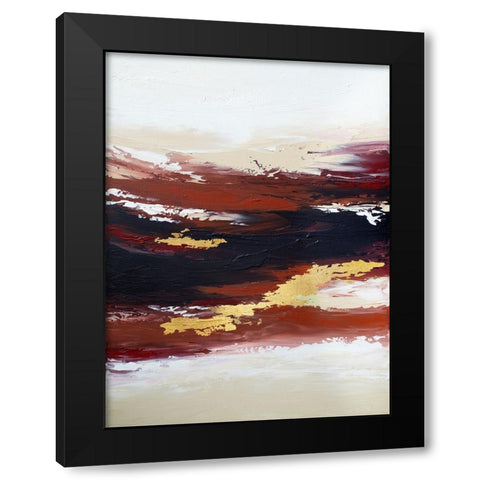 Burnt Sunset Black Modern Wood Framed Art Print with Double Matting by Storms, Alyson
