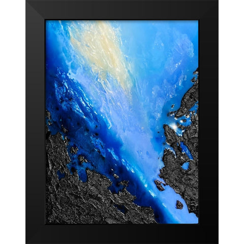 Coastal Waves Black Modern Wood Framed Art Print by Storms, Alyson