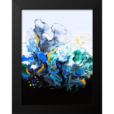 Colorful Smoke Black Modern Wood Framed Art Print by Storms, Alyson