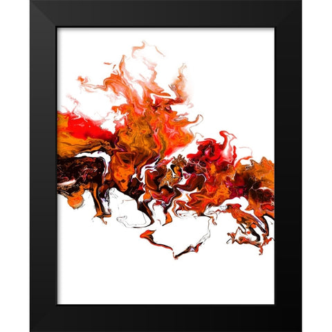 Colorful White Wave 1 Black Modern Wood Framed Art Print by Storms, Alyson