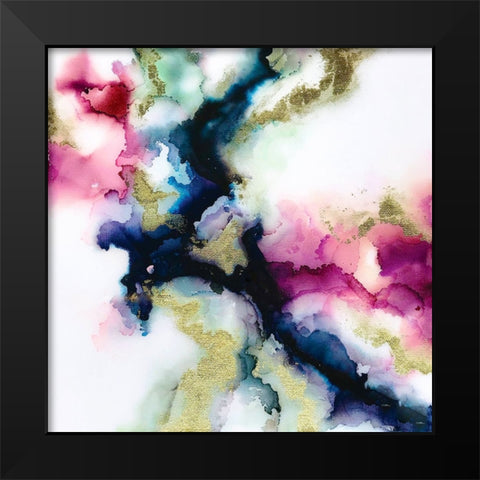 Dark Matter Black Modern Wood Framed Art Print by Storms, Alyson