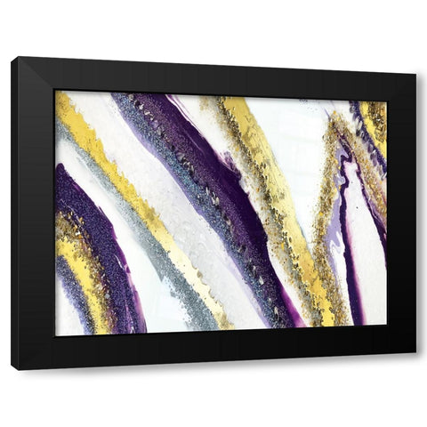 Deep Purple Agate Black Modern Wood Framed Art Print with Double Matting by Storms, Alyson