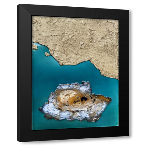 Elemental Earth Black Modern Wood Framed Art Print with Double Matting by Storms, Alyson