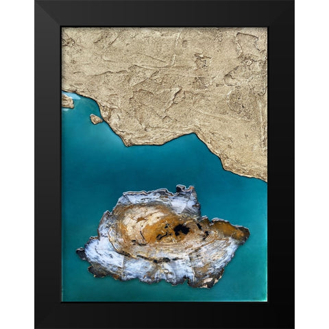 Elemental Earth Black Modern Wood Framed Art Print by Storms, Alyson