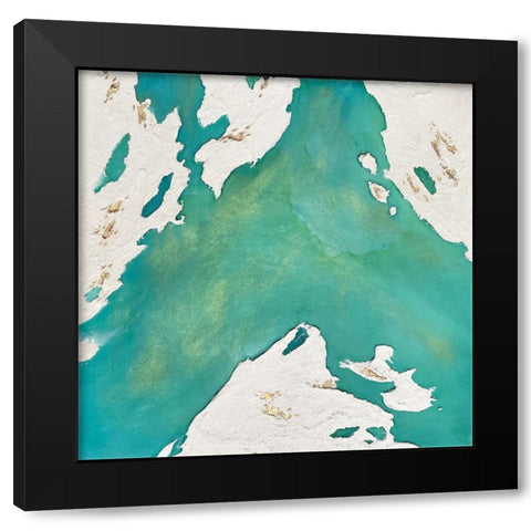 Emerald Island Black Modern Wood Framed Art Print by Storms, Alyson