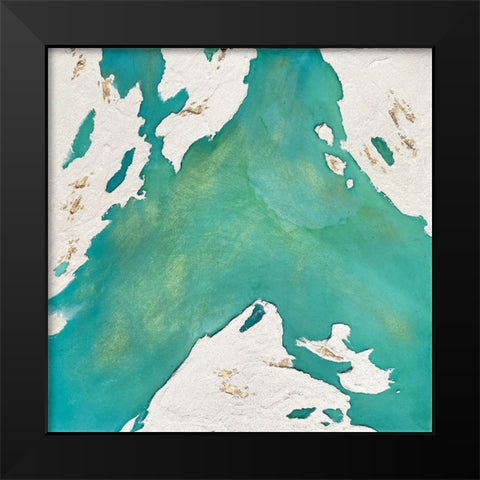 Emerald Island Black Modern Wood Framed Art Print by Storms, Alyson