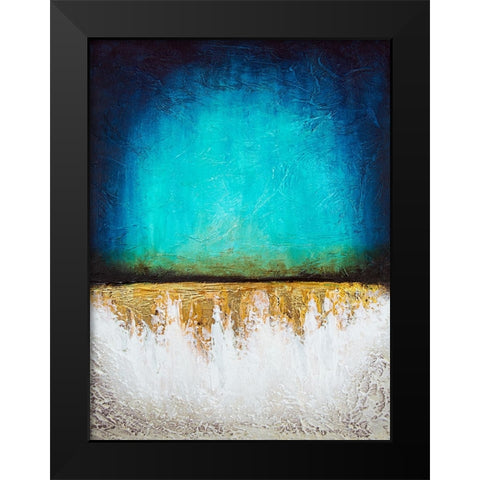 Frozen Reflection Black Modern Wood Framed Art Print by Storms, Alyson