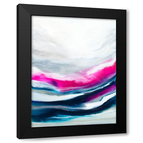 Fuschia Wave Part2 Black Modern Wood Framed Art Print by Storms, Alyson