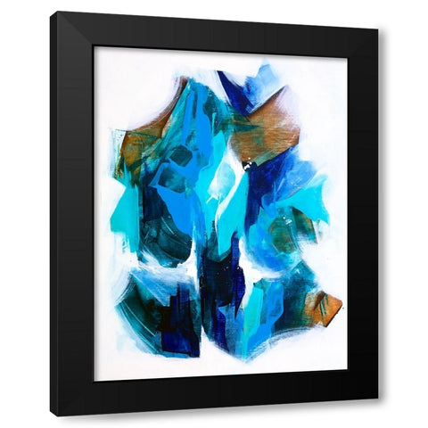 Fusion Black Modern Wood Framed Art Print by Storms, Alyson