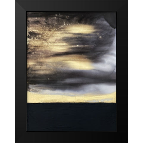 Gold Noir Black Modern Wood Framed Art Print by Storms, Alyson