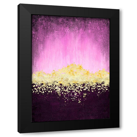 Golden Dawn Pink Black Modern Wood Framed Art Print with Double Matting by Storms, Alyson