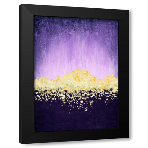 Golden Dawn Purple Black Modern Wood Framed Art Print with Double Matting by Storms, Alyson