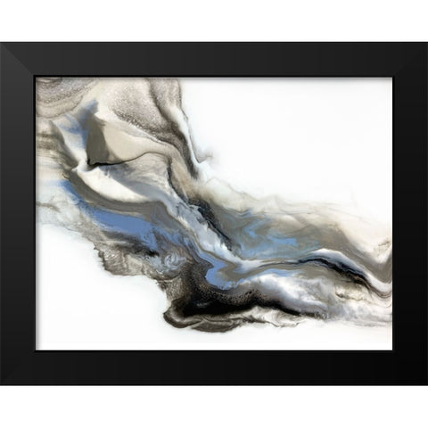 Grey Smoke Black Modern Wood Framed Art Print by Storms, Alyson