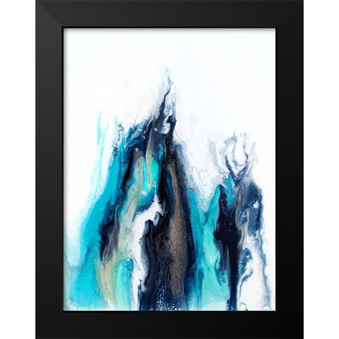 Halophila Black Modern Wood Framed Art Print by Storms, Alyson