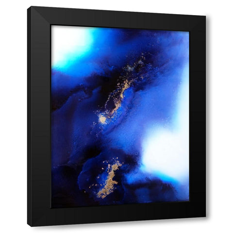Indigo Expanse Black Modern Wood Framed Art Print by Storms, Alyson
