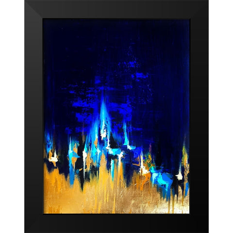 Into the Night Black Modern Wood Framed Art Print by Storms, Alyson