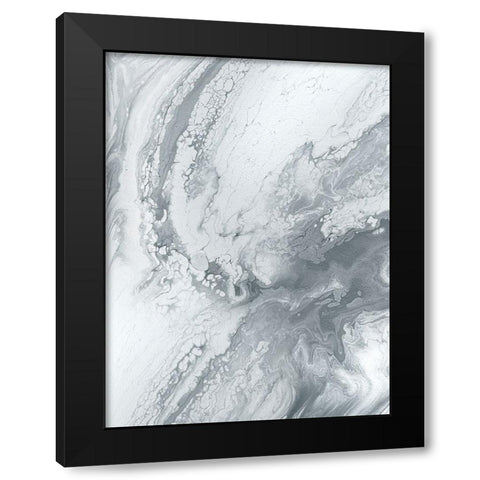Marble Grey Black Modern Wood Framed Art Print by Storms, Alyson