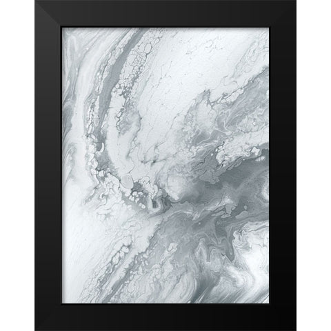 Marble Grey Black Modern Wood Framed Art Print by Storms, Alyson