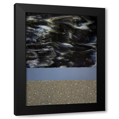 Midnight Magic Black Modern Wood Framed Art Print by Storms, Alyson