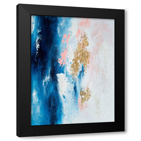 Moonstone Black Modern Wood Framed Art Print by Storms, Alyson