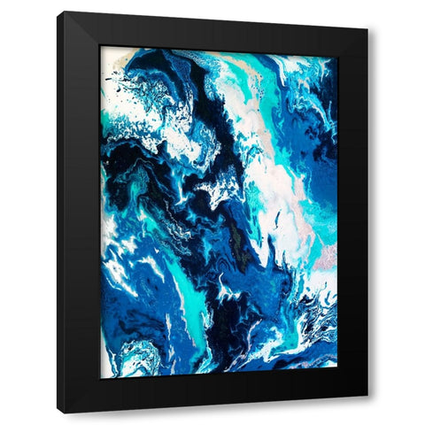 Oceanic Black Modern Wood Framed Art Print by Storms, Alyson
