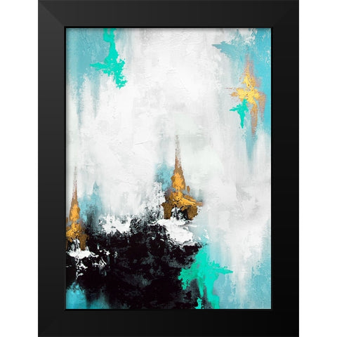 Parallel Gold 1 Black Modern Wood Framed Art Print by Storms, Alyson