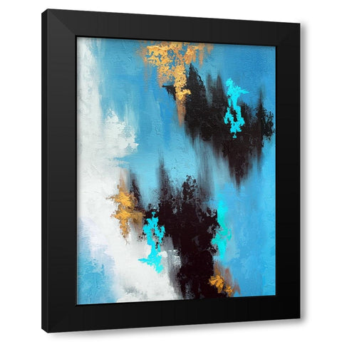 Parallel Gold 3 Black Modern Wood Framed Art Print by Storms, Alyson