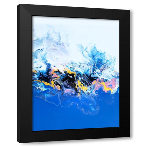 Periwinkle Rainbow Black Modern Wood Framed Art Print by Storms, Alyson