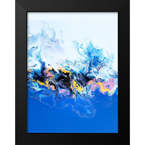 Periwinkle Rainbow Black Modern Wood Framed Art Print by Storms, Alyson