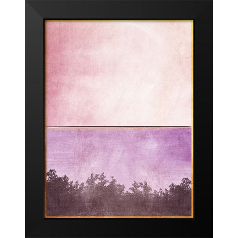 Pink and Yellow 1 Black Modern Wood Framed Art Print by Storms, Alyson