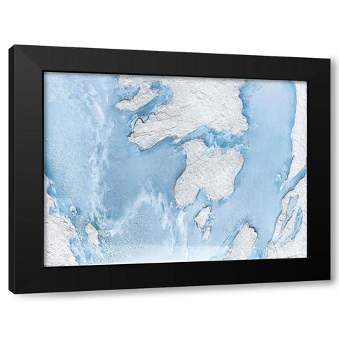 Puget Sound Frost Black Modern Wood Framed Art Print with Double Matting by Storms, Alyson