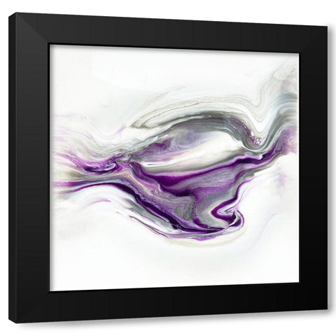 Purple Granite Black Modern Wood Framed Art Print with Double Matting by Storms, Alyson