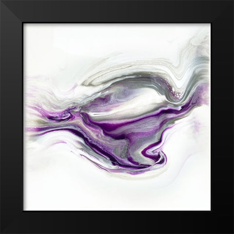 Purple Granite Black Modern Wood Framed Art Print by Storms, Alyson