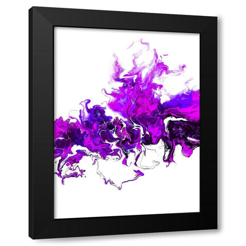 Purple Colorful White Wave Black Modern Wood Framed Art Print with Double Matting by Storms, Alyson