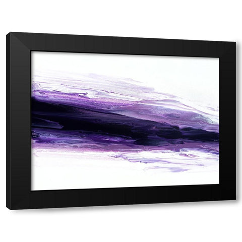Purple Wave Black Modern Wood Framed Art Print by Storms, Alyson