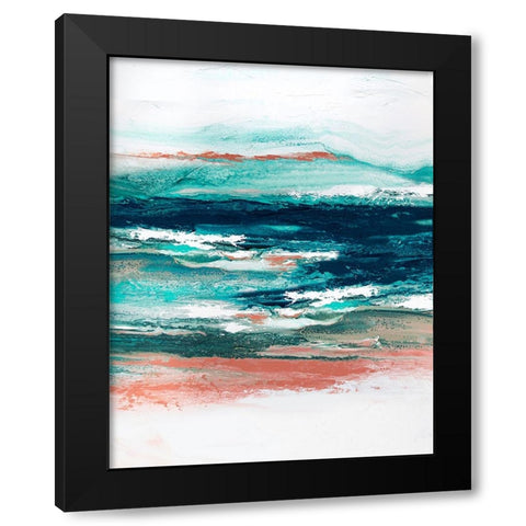 Rainbow Stripes 1 Black Modern Wood Framed Art Print with Double Matting by Storms, Alyson