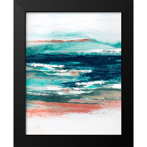 Rainbow Stripes 1 Black Modern Wood Framed Art Print by Storms, Alyson