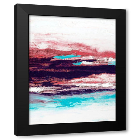 Rainbow Stripes 3 Black Modern Wood Framed Art Print by Storms, Alyson