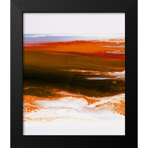 Rainbow Wave 2 Black Modern Wood Framed Art Print by Storms, Alyson