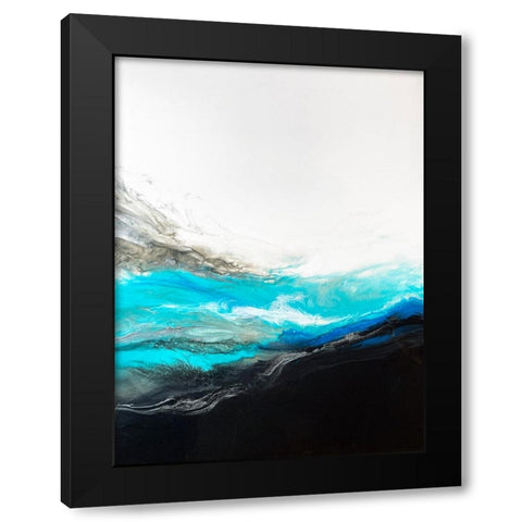 Resounding Wave Black Modern Wood Framed Art Print with Double Matting by Storms, Alyson