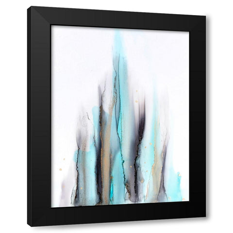 Ribbons Black Modern Wood Framed Art Print by Storms, Alyson