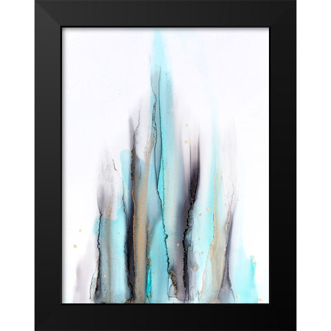 Ribbons Black Modern Wood Framed Art Print by Storms, Alyson
