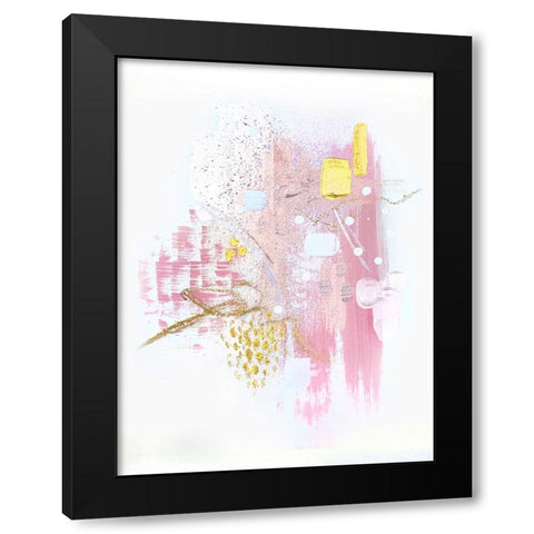 Rose and Gold Light 2 Black Modern Wood Framed Art Print with Double Matting by Storms, Alyson