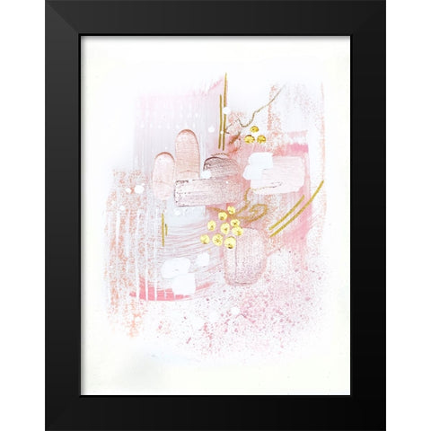 Rose and Gold Light 1 Black Modern Wood Framed Art Print by Storms, Alyson