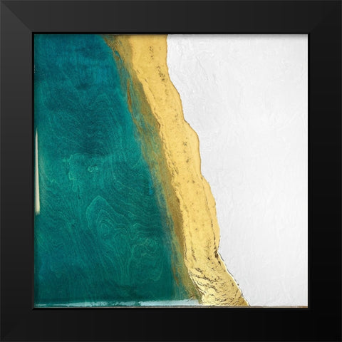 Sand Meets Ocean Black Modern Wood Framed Art Print by Storms, Alyson