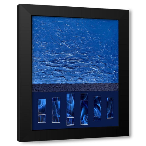 Sapphire Black Modern Wood Framed Art Print by Storms, Alyson