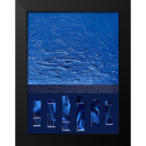 Sapphire Black Modern Wood Framed Art Print by Storms, Alyson